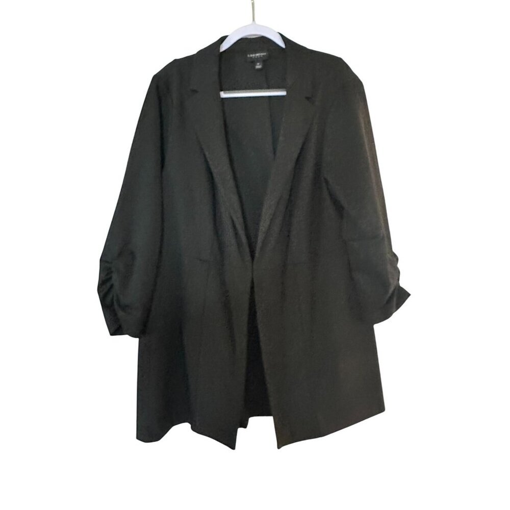 Lane Bryant Womens Jacket Black 3/4 Sleeves Size 20